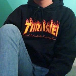 THRASHER BLACK HOODIE